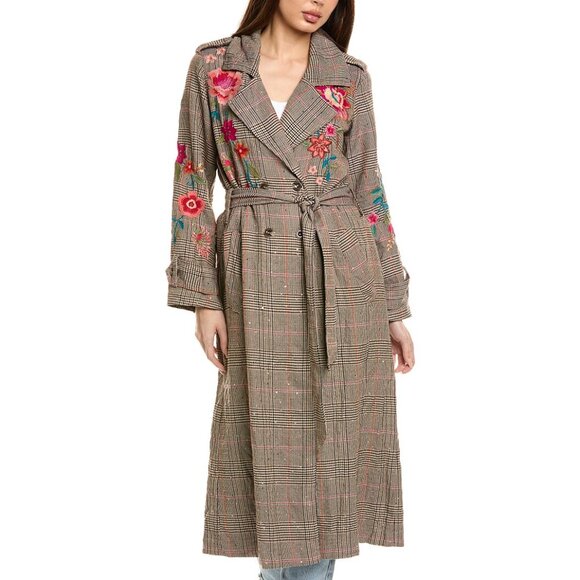 Johnny Was Trench Coat New With Tags size M - Picture 1 of 2